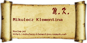 Mikulecz Klementina névjegykártya